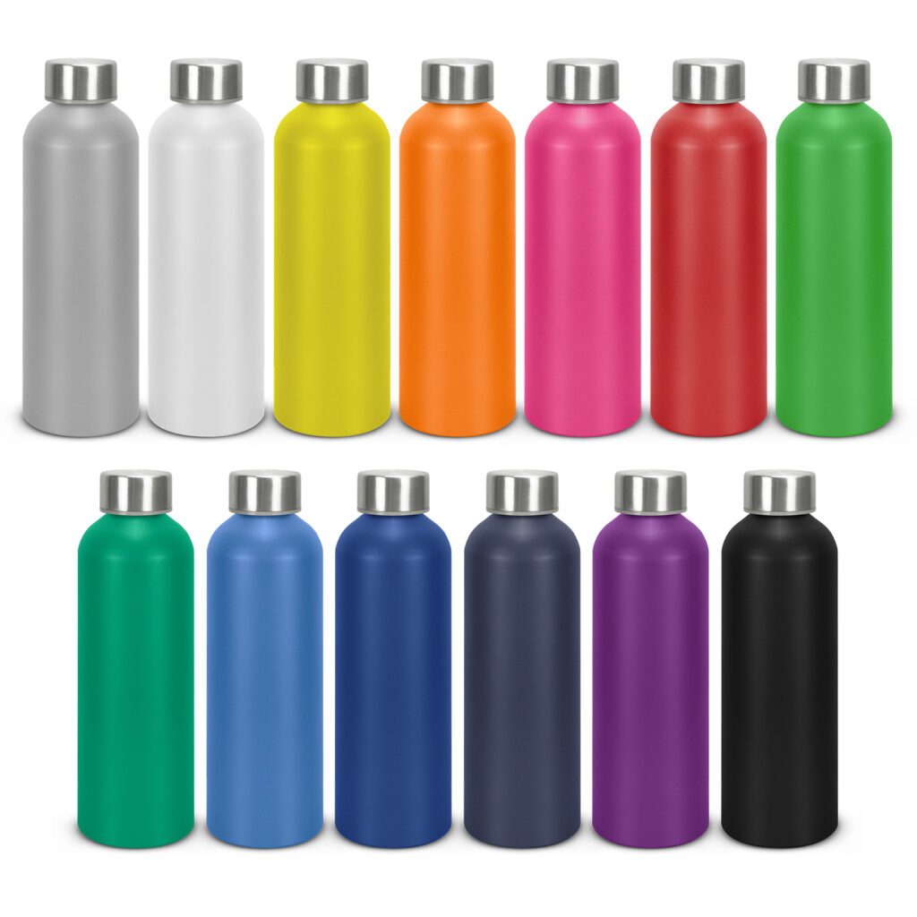 Recycled aluminium promotional drink bottle
