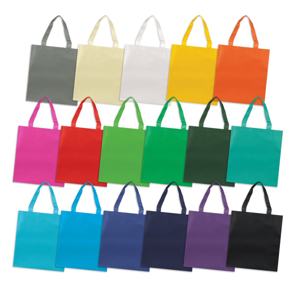 Promotional tote bag with branding area